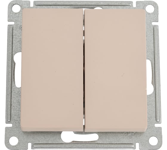 Изображение товара 2-клавишный переключатель Systeme Electric Atlasdesign песочный сх.6, 10ах ATN001265