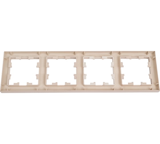 Изображение товара 4-местная универсальная рамка Systeme Electric Atlasdesign песочный ATN001204