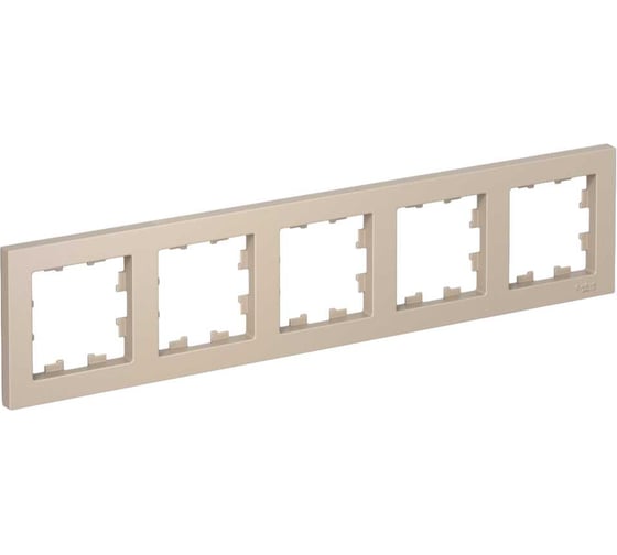 Изображение товара 5-местная универсальная рамка Systeme Electric Atlasdesign песочный ATN001205