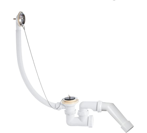 Изображение товара Слив-перелив для ванной Wirquin с регулируемым сифоном и жестким патрубком 30975108