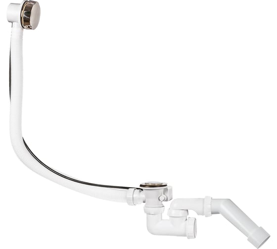 Изображение товара Слив-перелив Wirquin полуавтомат, c регулируемым сифоном, с внешним тросиком, с жестким патрубком30975104