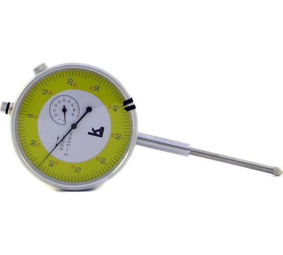 Изображение товара Индикатор часового типа КАЛИБРОН ИЧ 0-50 96332 0.01 мм, с ушком, 1 класс точности