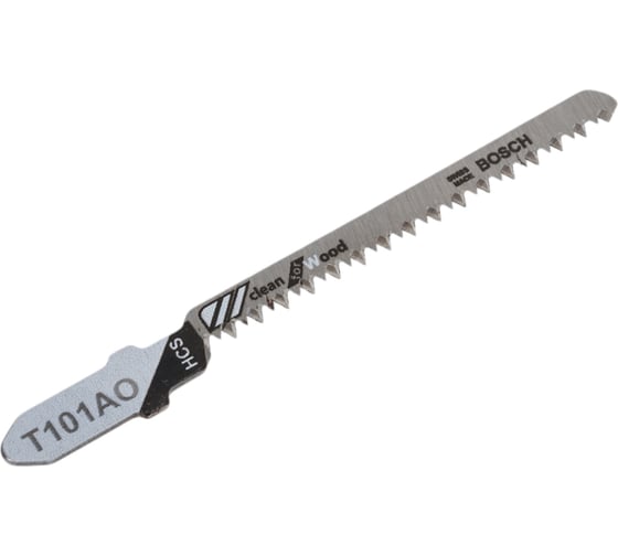 Изображение товара Пилка для лобзика T101AO по дереву от 2 до 20 мм, сталь HCS, длина 83 мм, 5 шт NOVOCRAFT 2608630031-720