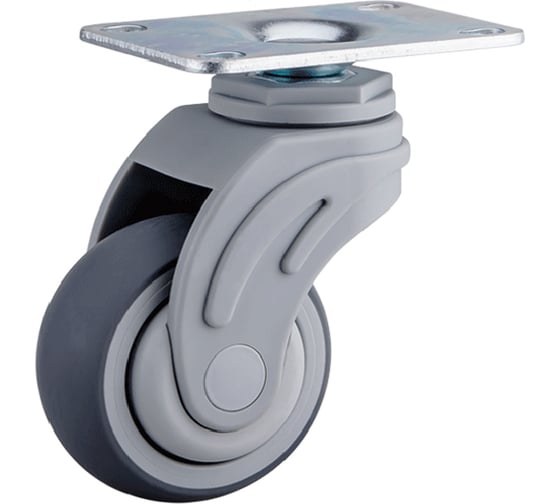 Изображение товара Поворотное колесо Brante 75 мм, на площадке (52e), нейлон-термопластичная резина 104259