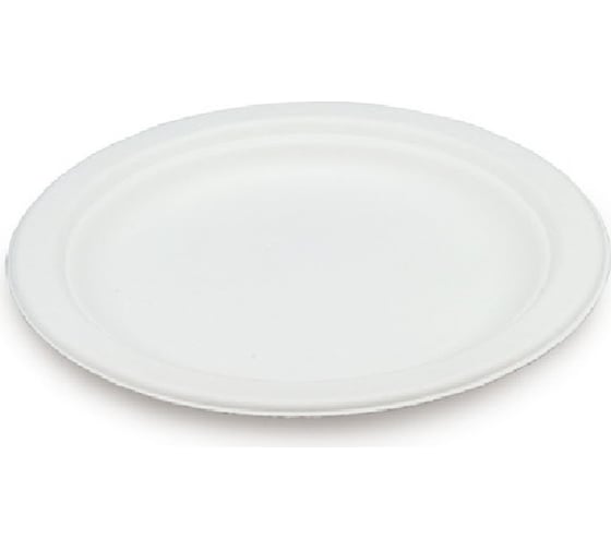 Изображение товара Одноразовая биоразлагаемая тарелка ООО Комус D=230 мм, 50шт 1464056