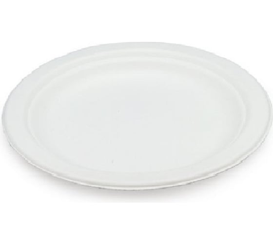 Изображение товара Одноразовая биоразлагаемая тарелка ООО Комус D=180 мм, 50шт 1464055