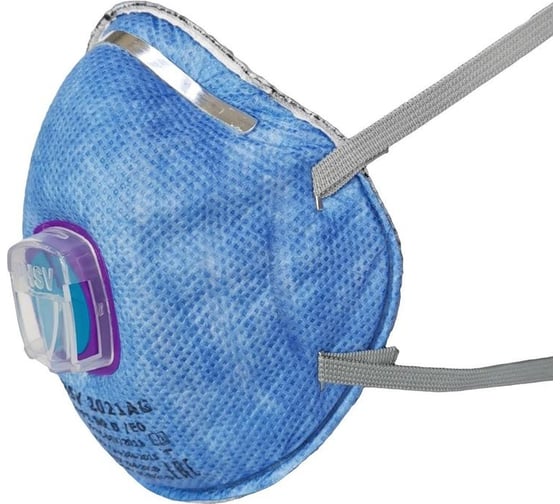 Изображение товара Фильтрующая полумаска ООО Комус phsv 2021ag с клапаном, FFP2 до 12 пдк 1507314