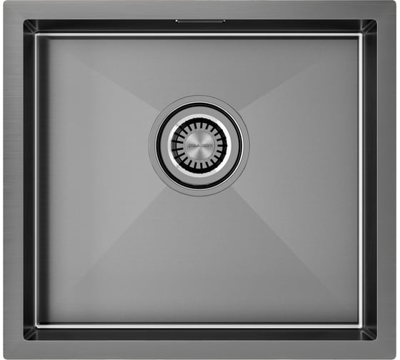 Изображение товара Кухонная мойка Paulmark AISI304 ALLER 48 UNI, вороненая сталь, PVD, 480х440мм, PM804844-GM