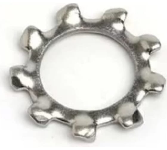 Изображение товара Пружинная шайба ЦКИ DIN 6797 I, М10, зубчатая, Ц, 50 шт. 39393