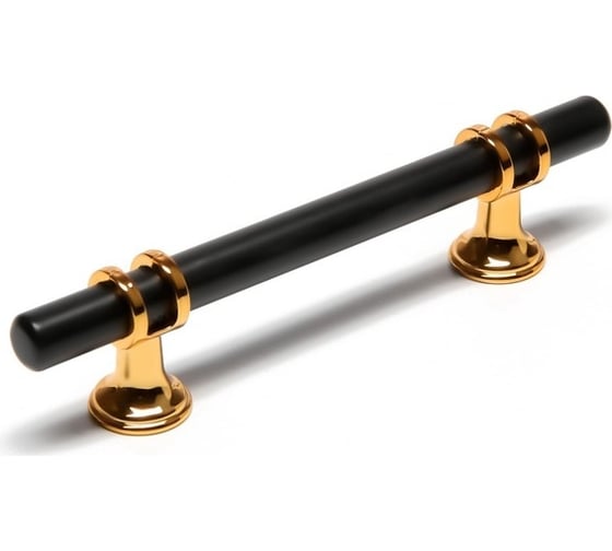 Изображение товара Ручка-скоба CAPPIO межцентровое расстояние 96 мм, диаметр 12 мм, цвет черный с золотом 7067520