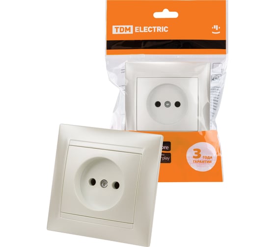 Изображение товара Розетка TDM ELECTRIC 2П 10А 250В перламутр "Лама" SQ1815-0822