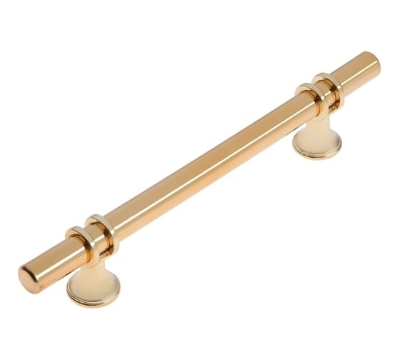 Изображение товара Ручка-скоба CAPPIO межцентровое расстояние 128 мм, диаметр 12 мм, пластик, цвет золото 9047424