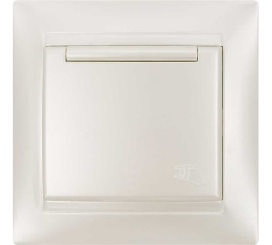 Изображение товара Розетка с крышкой с заземлением 16А 250В IP44 перламутр серия "Лама" TDM ELECTRIC SQ1815-0826