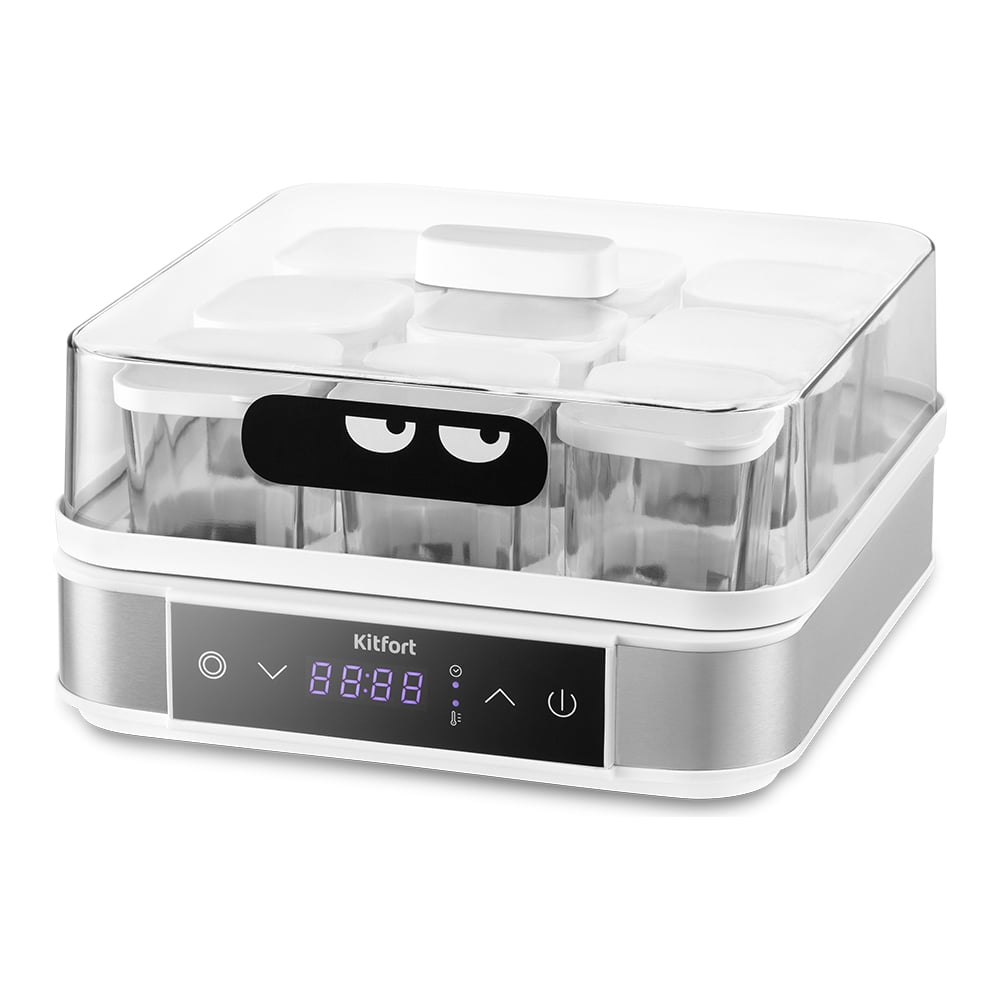 Изображение товара Йогуртница KITFORT КТ-4096 с электронной панелью и таймером 9 емкостей
