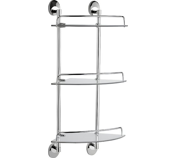 Изображение товара Cтеклянная полка Haiba 3 яруса, угловая hb1607-3 550624