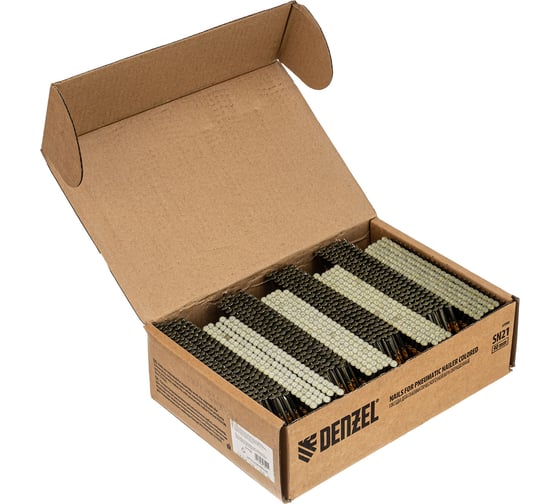 Изображение товара Гвозди для пневматического нейлера Denzel (крашен.), длина - 90 мм, диаметр - 3,05 мм, 2000 шт. 57700