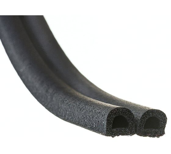 Изображение товара Самоклеящийся резиновый уплотнитель SDM тип D, 9х7 мм, черный, 100 м 00-00004740