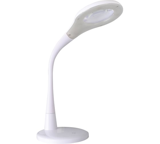 Изображение товара Настольный светильник, белый, LED, 7Вт, 230В, лупа 3х/5х, сенсорное включение, 4 уровня яркости, 4000К Camelion KD-790 C01 12484