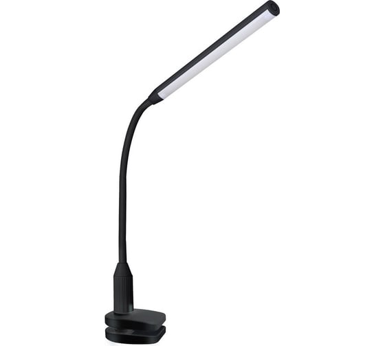 Изображение товара Настольный светильник, чёрный, LED, 6Вт, зажим-струбцина, 230В, сенсорное включение, 4 уровня яркости, 4000К Camelion KD-793 C02 12491