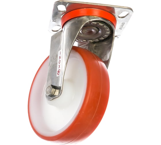 Изображение товара Колесо с нержавеющей вращающейся опорой и пластиной крепления (125 мм; 220 кг; INOX) Tellure rota 604403