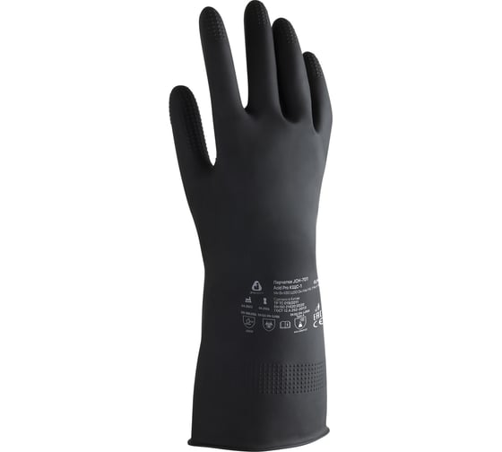 Изображение товара Латексные химостойкие перчатки Jeta Safety 80/50 кщс-1, 0.55 мм, р. 9/l JCH-701-09-L