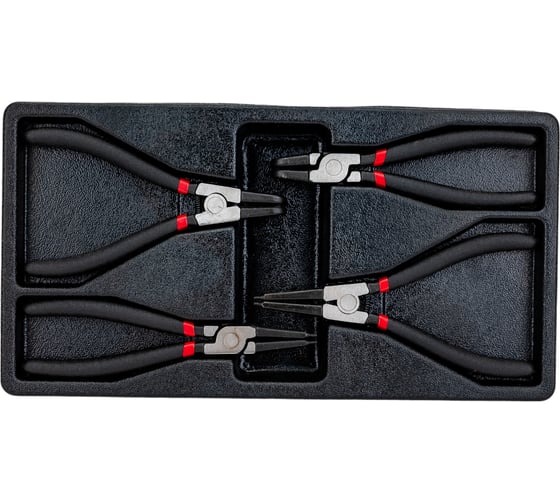 Изображение товара Набор съёмников стопорных колец с отверстием (4 предмета в ложементе) BAUM 110/4