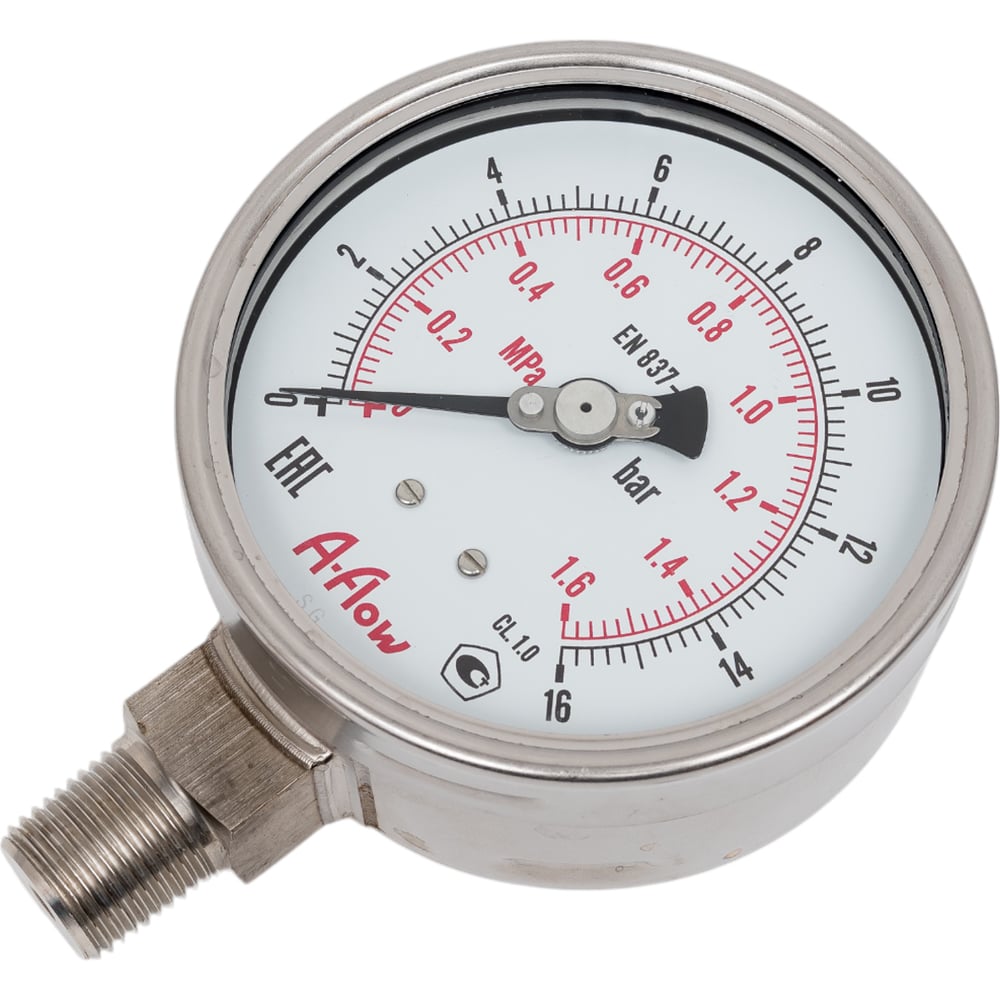 Изображение товара Манометр A-Flow G32-S-8N-100A для агрессивных газов и жидкостей