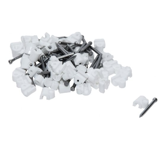 Изображение товара Скоба для кабеля, круглая А 5мм, 50шт - пакет Tech-Krep/Zitar 103646