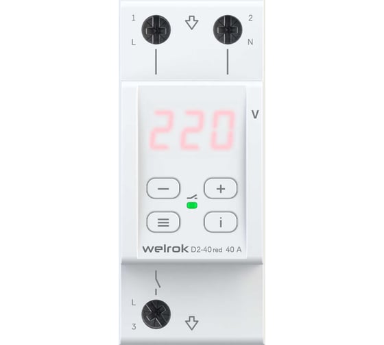 Изображение товара Реле напряжения Welrok d2-40 red 4660251140083