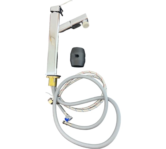 Изображение товара Смеситель для накладной раковины / для кухни OUTE с выдвигающейся лейкой, хром, высота 270 мм T60633B-1