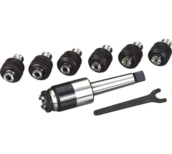 Изображение товара Патрон резьбонарезной КМ3 для метчиков М12-М24 (по DIN 374/376) с набором предохранительных головок J4124-MS3 SOVIS 14602