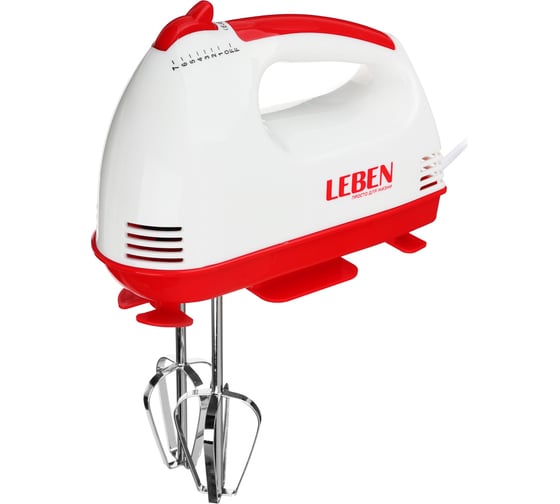 Изображение товара Кухонный миксер LEBEN 100 Вт, 7 скоростей, 4 насадки с коробочкой 269-012
