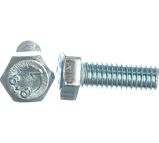 Изображение товара Болт DIN 933 с шестигранной головкой, оцинкованный М6х16, 100шт - коробка Tech-Krep 105200