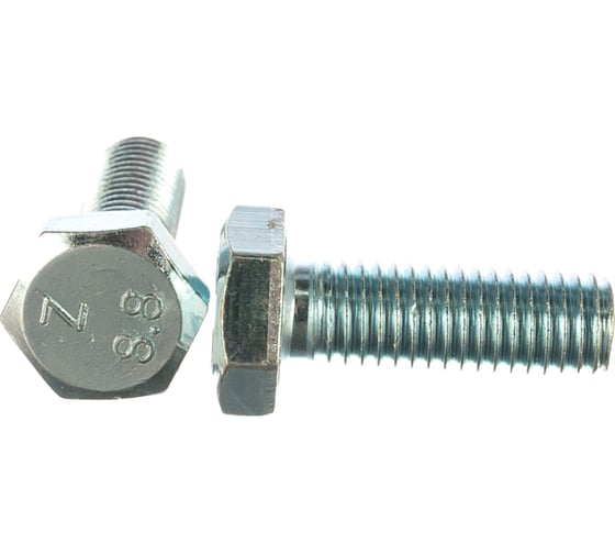 Изображение товара Болт DIN933 с шестигранной головкой оцинкованный М10x30 мм, 20 шт, коробка с окном Zitar 105215