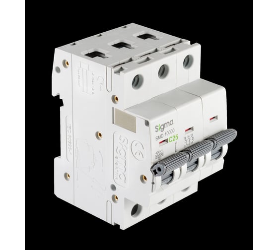 Изображение товара Автоматический выключатель Sigma Elektrik 3P C 50A 10kA, 1 шт 1SMD350C