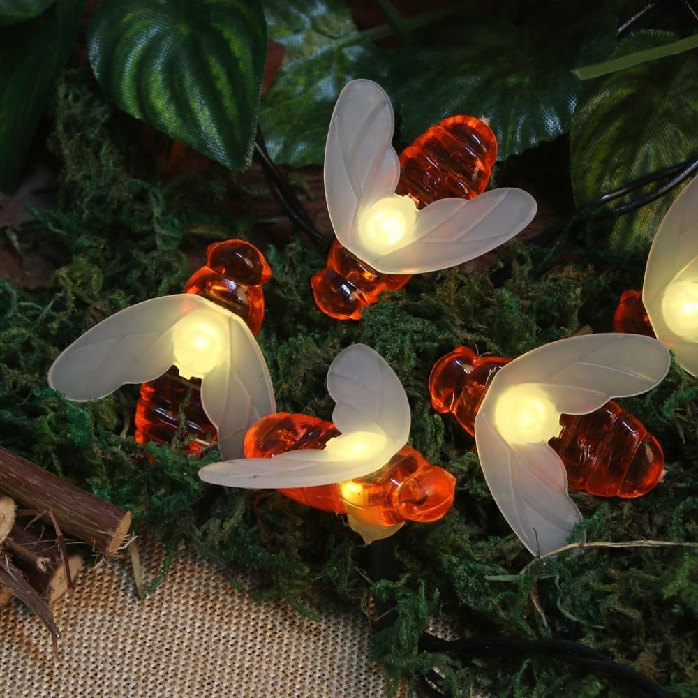 Изображение товара Гирлянда на солнечной батарее INBLOOM, 25LED, 7м, шампань, 2 режима, пчелка, ПВХ зеленый, 2V80mA, 1.2V600mAh 185-042