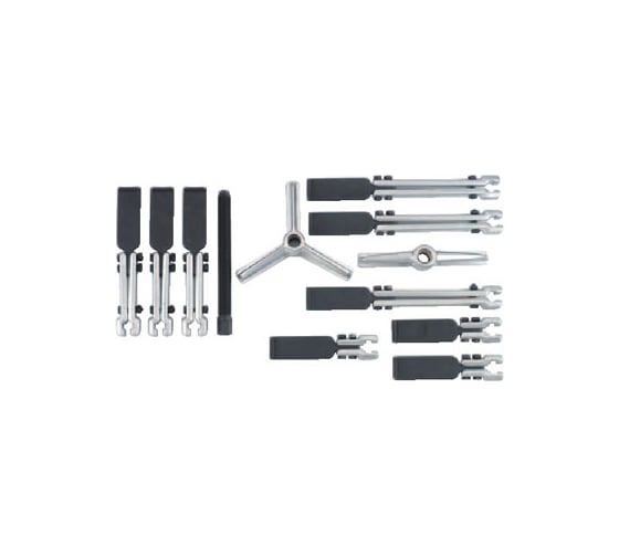 Изображение товара Универсальный переставной двух и трехлапый съёмник подшипников (150, 220, 300 мм) 12 предметов FORCE 66627