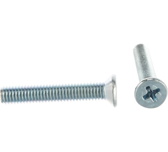 Изображение товара Винт DIN 965 с потайной головкой, оцинкованный М5х30, 80шт - коробка Tech-Krep 105238