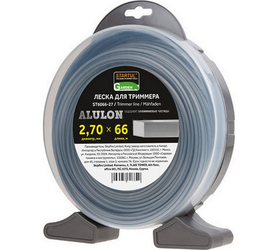 Изображение товара Леска для триммера Garden ALULON 2.7 мм, 66 м, сечение квадрат STARTUL ST6066-27