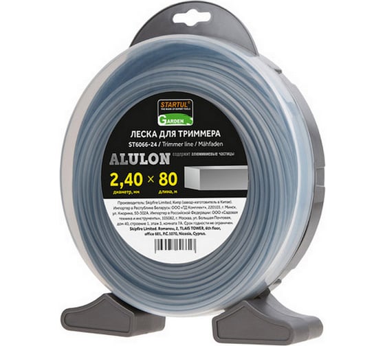 Изображение товара Леска для триммера Garden ALULON 2.4 мм, 80 м, сечение квадрат STARTUL ST6066-24