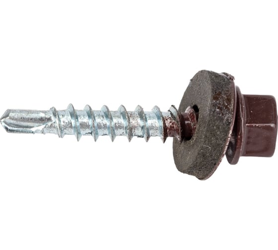 Изображение товара Саморез КР со сверлом 4,8x28 мм RAL-8017 шоколадно-коричневый, 300 шт в ведре Zitar 103180