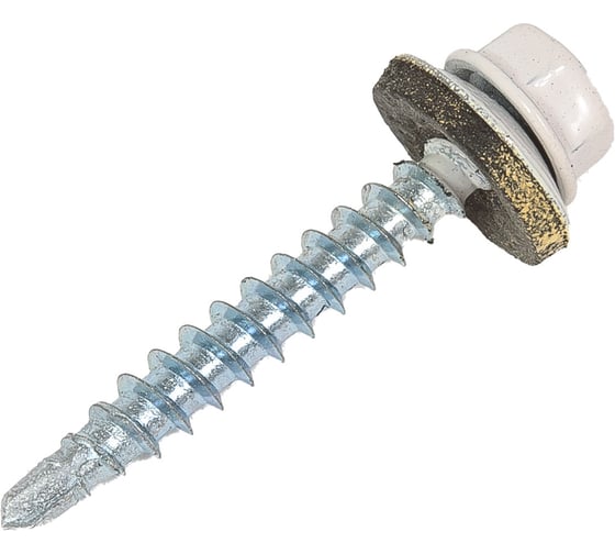 Изображение товара Кровельный саморез Tech-Krep КР сверло 4,8х35 RAL-9003 ярко-белый 250 шт, ведро 127875