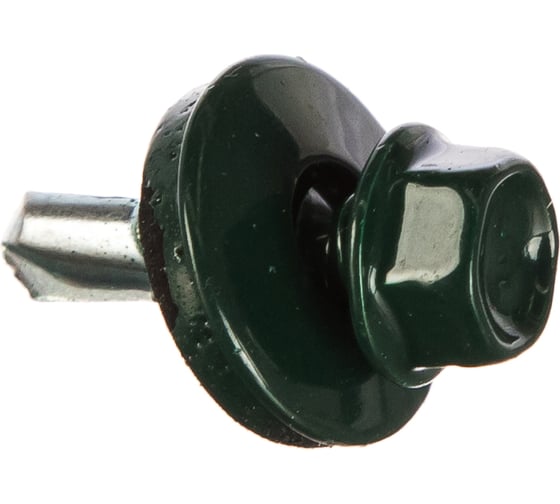 Изображение товара Кровельный саморез Tech-Krep КР сверло 5,5х19 RAL-6005 тёмно-зеленый 60 шт, коробка с окном 125701