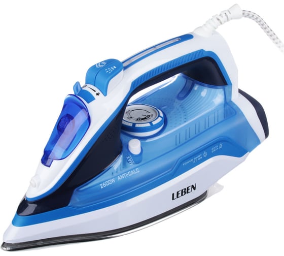 Изображение товара Утюг LEBEN с отпаривателем 2600 Вт, подошва нержавеющая сталь 249-013