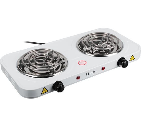 Изображение товара Двухконфорочная электрическая плитка LEBEN 2000 Вт нагревательный элемент спираль диаметр 14 cм F011 475-037