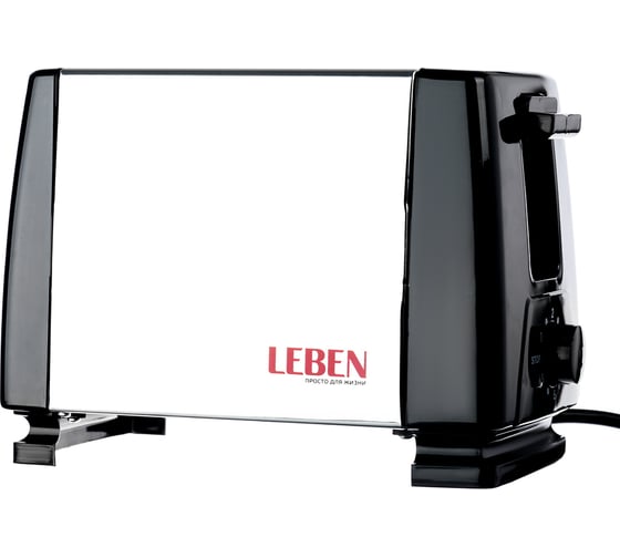 Изображение товара Тостер LEBEN 750 Вт, 2 отдела, 6 степеней поджарки HJT-016S 475-152