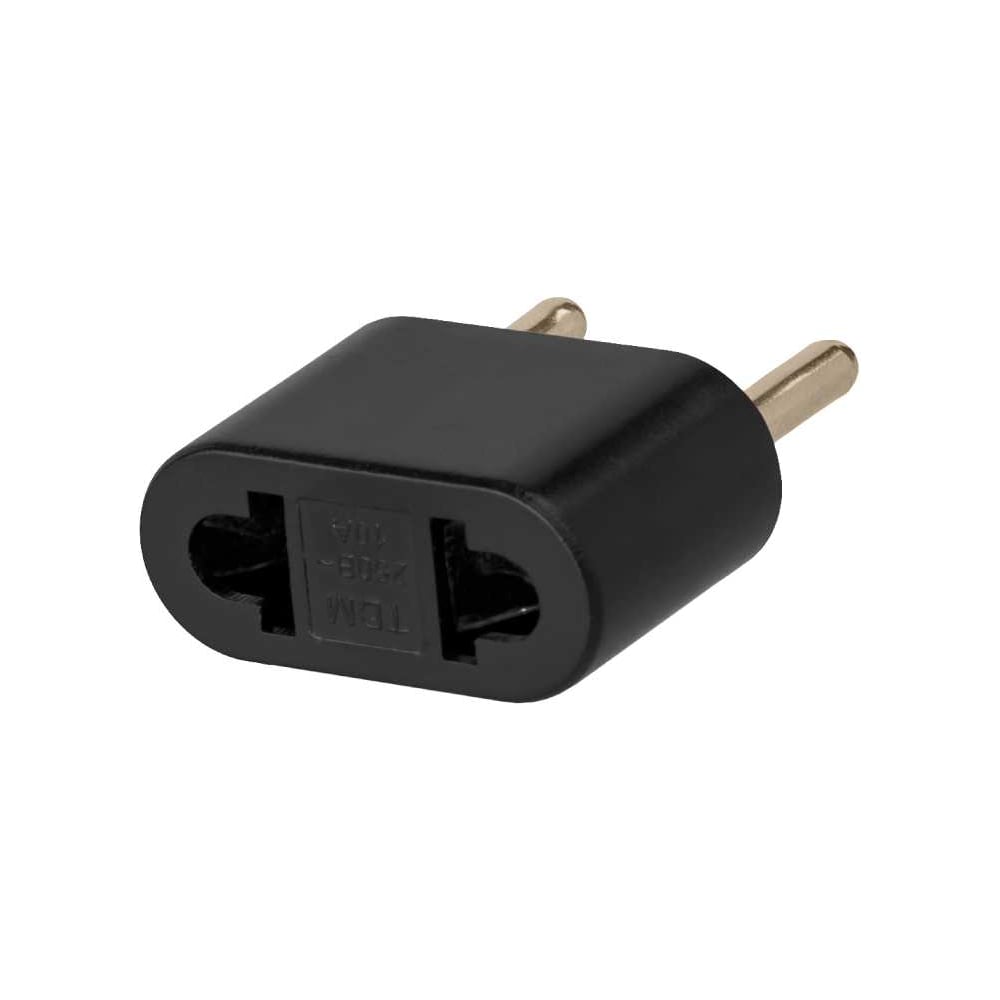 Плоский переходник, тип CEE 7/17 - тип А/F, 10А, макс. 250В, черный TDM ELECTRIC SQ1806-0088