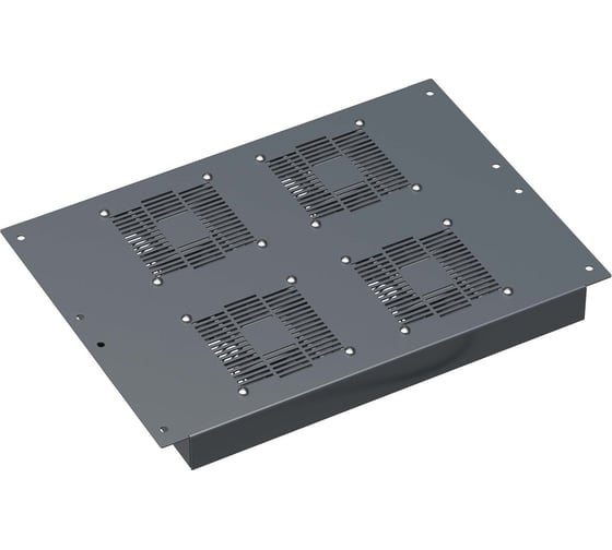 Изображение товара Потолочный модуль 4 вентилятора для крыши напольных 19" it-корпусов дкс серии cqe шириной 600мм, ral7011 DKC R5VSIT6004F