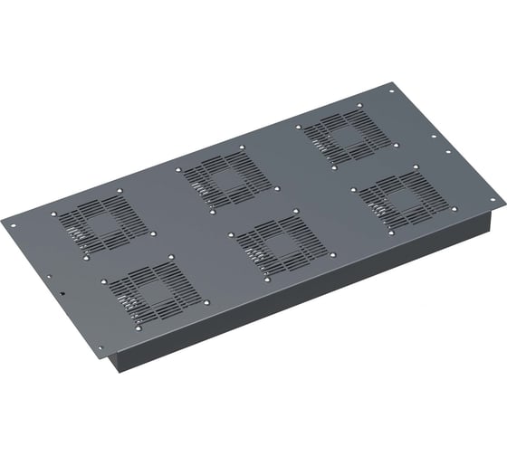 Изображение товара Потолочный модуль DKC 6 вентиляторов для крыши напольных 19" it-корпусов дкс серии cqe шириной 800мм, ral7011 R5VSIT8006F