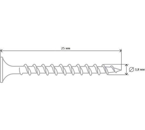 Изображение товара Саморез Zitar ШСГД 3,8х25 1000 шт, ведро 100077